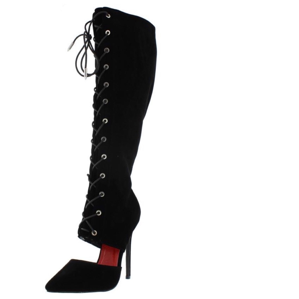 Black Cut Out Boots